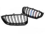 Grille de calandre avant BMW Serie 3 F34 Gran Turismo de 2013 a 2017 Noir brillant + tricolore