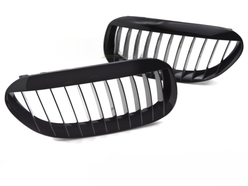 Grille de calandre avant BMW Serie 6 E63 / E64 de 2002 a 2010 Noir brillant