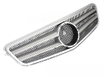 Grille calandre Mercedes classe C W204 de 2007 a 2014 Look CL Argent chrome