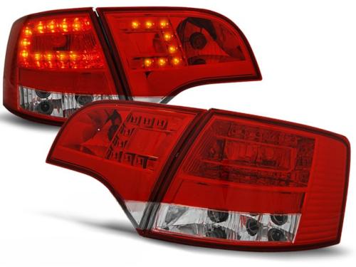 Paire de feux arriere Audi A4 B7 break de 11/2004 a 03/2008 LED rouge blanc