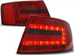 Paire de feux arriere Audi A6 C6 berline 04-08 LED rouge fume