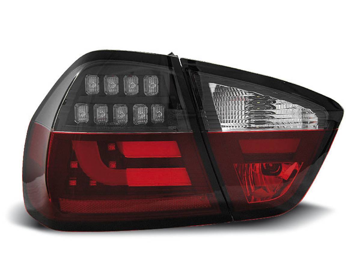 Paire de feux arriere BMW serie 3 E90 0508 LED BAR rouge noir