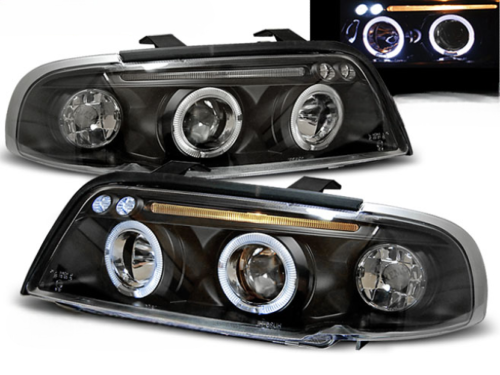 Paire de feux phares Audi A4 B5 de 1994 a 1998 angel eyes noir