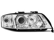 Paire de feux phares avant Audi A6 C5 de 2001 a 2004 angel eyes xenon chrome