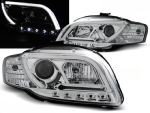 Paire de feux phares Audi A4 B7 de 2004 a 2008 Tube Light led LTI chrome