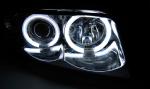 Paire de feux phares Audi A4 B5 de 1994 a 1998 angel eyes CCFL chrome