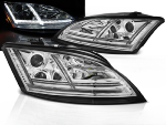 Paire de feux phares Audi TT 8J de 2006 a 2010 Xenon Led DRL chrome AFS
