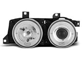 Paire de feux phares BMW E32 / E34 angel eyes chrome