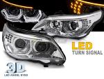 Paire de feux phares BMW serie 5 E60 /E61 03-07 Angel eyes led 3D Chrome