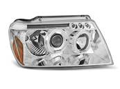 Paire de feux phares Jeep Grand Cherokee de 1999 a 05/2005 angel eyes chrome