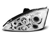 Paire de feux phares Ford Focus 98-01 angel eyes chrome