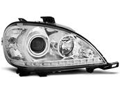 Paire de feux phares Mercedes ML W163 01-05 Daylight led chrome