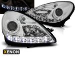 Paire de feux phares Mercedes SLK R171 04-11 XENON Daylight led chrome