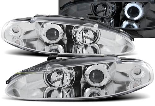 Paire de feux phares Mitsubishi Eclipse 95-96 angel eyes chrome