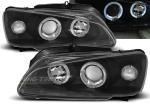 Paire de feux phares Peugeot 106 96-03 angel eyes noir