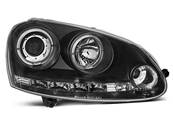 Paire de feux phares VW Golf 5 03-09 angel eyes led noir