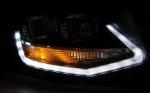 Paire de feux phares VW T6 15-19 led DRL noir