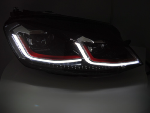 Paire de feux phares VW Golf 7 de 2013 a 2017 FULL LED DRL Dyn Rouge