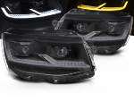 Paire de feux phares VW T6 de 2015 a 2019 FULL LED TRU DRL DYN Noir