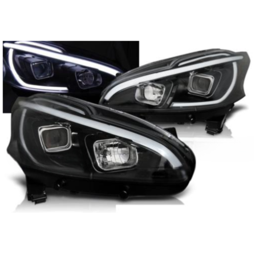 Paire de feux phares Peugeot 208 12-15 led LTI noir