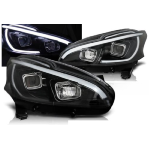 Paire de feux phares Peugeot 208 12-15 led LTI noir