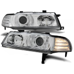 Paire de feux phares Honda Prelude 92-97 chrome