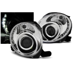 Paire de feux phares Fiat 500 07-15 daylight led chrome