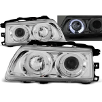 Paire de feux phares Honda CRX 87-89 Angel eyes chrome