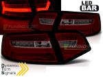 Paire de feux arriere Audi A6 08-11 berline LED BAR rouge fume