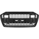 Grille Calandre en ABS Audi A6 C8 2018 a 2022 Look RS Noir Brillant PDC