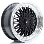 Jante JR Wheels JR9 17x7,5 ET20-35 - Trous sur mesures - Gloss black Machined lip
