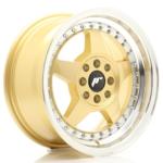 Jante JR Wheels JR6 15x7 ET25 - 4x100/4x108 - Gold Machined lip