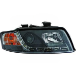 Paire Phares avant Daylight DRL Audi A4 8E 2000 a 2004 Noir led