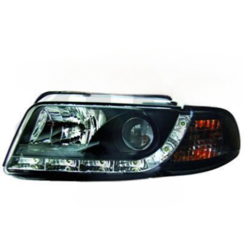 Paire Phares avant Daylight Led Audi A4 B5 Berline 1994 a 1999 Noir