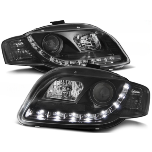 Paire de feux phares Audi A4 B7 de 2004 a 2008 Daylight led noir