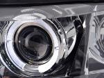 Paire de feux phares Angel Eyes Opel Vectra B de 99-02 chrome