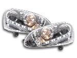 Paire de feux phares Daylight DRL Led VW Golf 5 de 03-08 chrome