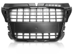 Calandre avant pour Audi A3/S3 de 2008 a 2012 Look Sport Noir Brillant