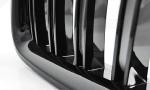 Grilles calandre BMW serie 5 F10/F11 de 2010 a 2016 Noir brillant Double barre