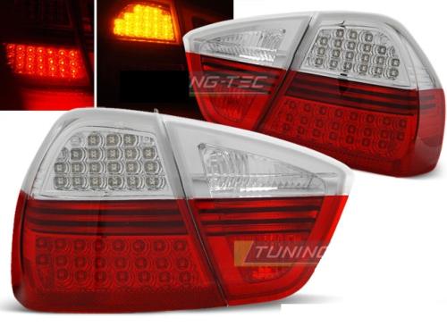 Paire de feux arriere BMW serie 3 E90 Berline 05-08 LED rouge blanc