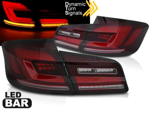 Paire feux arriere BMW serie 5 F10 Berline 10-16 FULL LED BAR DYN Rouge fume