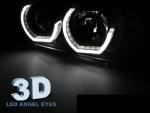 Paire de feux phares BMW serie 5 E39 de 1995 a 2003 Angel Eyes led 3D noir