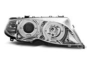 Paire de phares BMW serie 3 E46 Berline de 2001 a 2005 angel eyes chrome