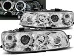 Paire de feux phares Fiat Punto 99-03 angel eyes chrome