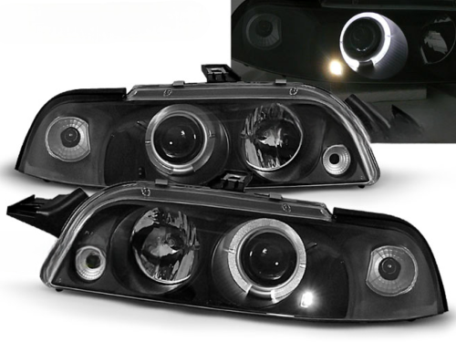 Paire de feux phares Fiat Punto de 1993 a 1999 angel eyes noir