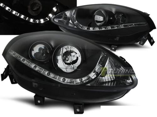 Paire de feux phares Fiat Bravo 2 07-09 Daylight led noir