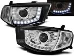 Paire de feux phares Mitsubishi L200 06-10 Daylight led chrome