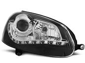 Paire de feux phares VW Golf 5 03-08 Xenon Daylight led noir