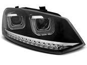 Paire de feux phares VW Polo 6R 09-14 led U-Type noir