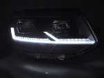 Paire de feux phares VW T5.1 de 2010 a 2015 FULL LED TRU DRL DYN Noir Chrome